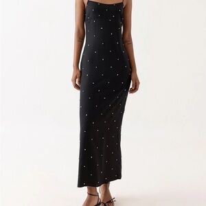 Elegant sparkling stoned Maxi Dress